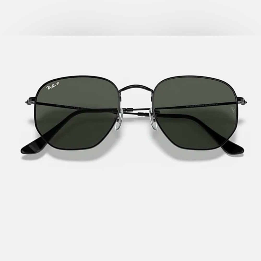 NWT  authentic Rayban hexagonal polarized sunglasses